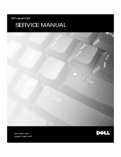 dell Latitud  C800 Dell  Latitud  C800 service manual